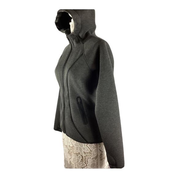 Athleta fuse scuba zipper hoodie gray with black size medium - Picture 9 of 13